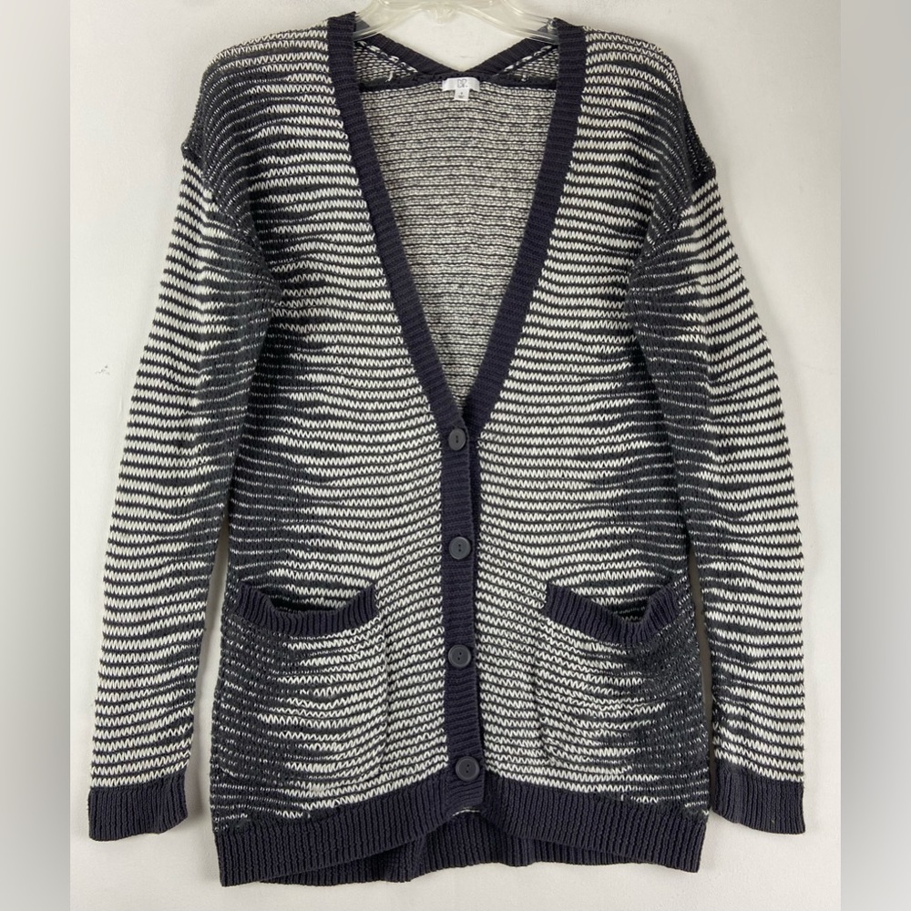 BP Nordstrom Gray Cream Cardigan Sweater Small (sku491)